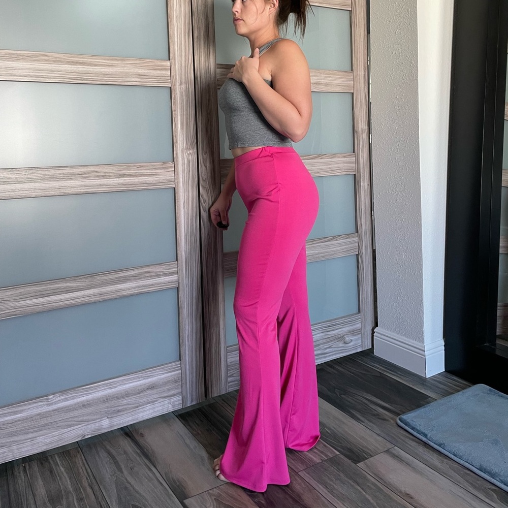 Size Medium Hot Pink Flare Pants